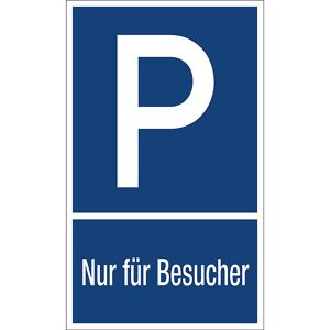 kaiserkraft Parkplatzkennzeichen, Kunststoff, P / Nur für Besucher, LxH 150 x 250 mm