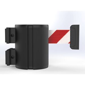 kaiserkraft Gurtkassette aus Aluminium, Wall XL, Auszug 7 m, Gurtfarbe Rot/Weiß, Gehäusefarbe Schwarz, magnetisch kaiserkraft Gurtkassette aus Aluminium, Wall XL, Auszug 7 m, Gurtfarbe Rot/Weiß, Gehäusefarbe Schwarz, magnetisch