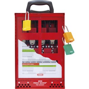 Lockout Tagout Station Permit Redbox™ B810, mit Wandhalter, rot ABUS Lockout Tagout Station Permit Redbox™ B810, mit Wandhalter, rot ABUS