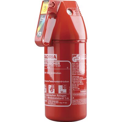 Pulver-Kompakt-Feuerlöscher, Inhalt 2 kg, inkl. Manometer, Brandklasse A+B+C GLORIA Pulver-Kompakt-Feuerlöscher, Inhalt 2 kg, inkl. Manometer, Brandklasse A+B+C GLORIA