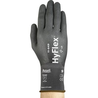 Arbeitshandschuh HyFlex® 11-849, schwarz, VE 12 Paar, Größe 7 Ansell Arbeitshandschuh HyFlex® 11-849, schwarz, VE 12 Paar, Größe 7 Ansell