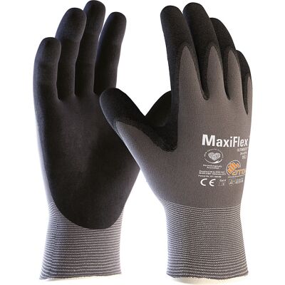 Nylon-Strickhandschuhe MaxiFlex® Ultimate™, schwarz / grau, VE 12 Paar, Größe 8, ab 10 VE ATG Nylon-Strickhandschuhe MaxiFlex® Ultimate™, schwarz / grau, VE 12 Paar, Größe 8, ab 10 VE ATG