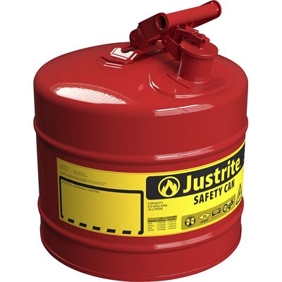 Sicherheitsbehälter aus Stahl, Volumen 19 l, rot Justrite Sicherheitsbehälter aus Stahl, Volumen 19 l, rot Justrite