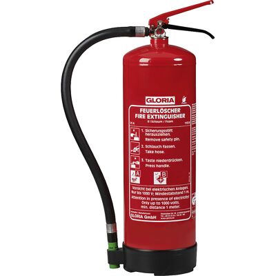 Dauerdruck-Schaumfeuerlöscher SD 6 E, Brandklasse A, B, Inhalt 6 l GLORIA Dauerdruck-Schaumfeuerlöscher SD 6 E, Brandklasse A, B, Inhalt 6 l GLORIA