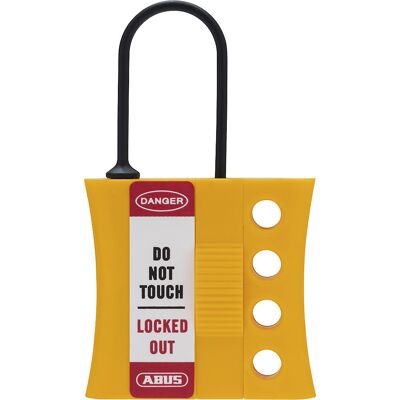 Sicherheitsschließbügel Hauptschalter H773, 3 mm Bügel, VE 6 Stk, gelb ABUS Sicherheitsschließbügel Hauptschalter H773, 3 mm Bügel, VE 6 Stk, gelb ABUS