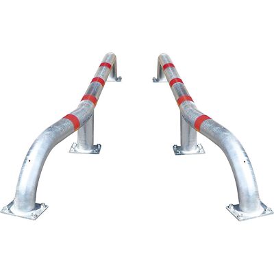 LKW-Einfahrhilfe, Rammschutzbügel Set, LxBxH 2800 x 108 x 280 mm, Paar, verzinkt/rot Black Bull LKW-Einfahrhilfe, Rammschutzbügel Set, LxBxH 2800 x 108 x 280 mm, Paar, verzinkt/rot Black Bull