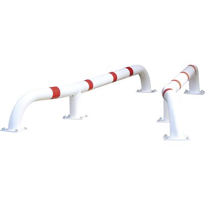 LKW-Einfahrhilfe, Rammschutzbügel Set, LxBxH 2800 x 108 x 280 mm, Paar, weiß/rot Black Bull LKW-Einfahrhilfe, Rammschutzbügel Set, LxBxH 2800 x 108 x 280 mm, Paar, weiß/rot Black Bull