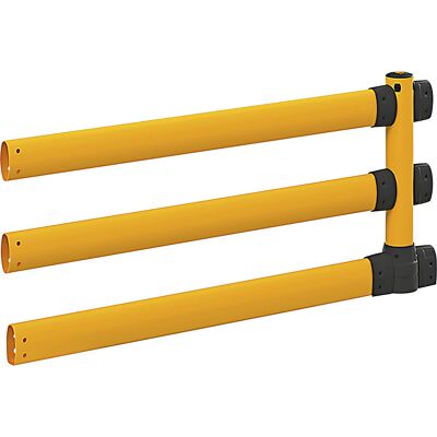 Rammschutzgeländer L-Line mit Unterfahrschutz, LxBxH 2438 x 205 x 1170 mm, Mittel-Erweiterung Black Bull Rammschutzgeländer L-Line mit Unterfahrschutz, LxBxH 2438 x 205 x 1170 mm, Mittel-Erweiterung Black Bull