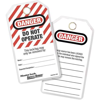 Master Lock Lockout Tags - Gefahr Nicht Bedienen - 12 Master Lock Lockout Tags - Gefahr Nicht Bedienen - 12