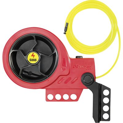 Kabelverriegelung mit Einzug, Ø 9,5 mm, rot, mit Nylonkern Masterlock Kabelverriegelung mit Einzug, Ø 9,5 mm, rot, mit Nylonkern Masterlock