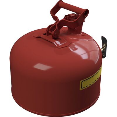 Sicherheits-Abfüllbehälter mit Zapfhahn, Stahlblech, Volumen 9,5 l, rot lackiert Justrite Sicherheits-Abfüllbehälter mit Zapfhahn, Stahlblech, Volumen 9,5 l, rot lackiert Justrite