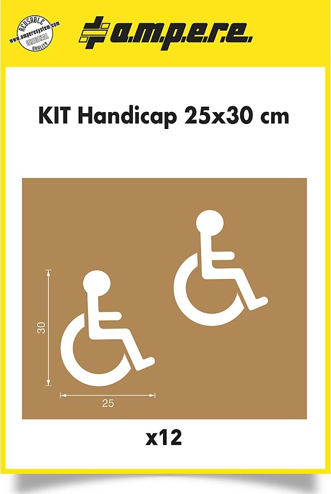 a.m.p.e.r.e Schablonenset Handicapsymbol HxB 300 x 250 mm 12 Schablonen, Karton