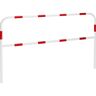 kaiserkraft Rammschutzbügel, zum Einbetonieren, Breite 2000 mm, rot / weiß