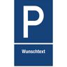 kaiserkraft Parkplatzkennzeichen, Kunststoff, P / individuelle Beschriftung - bis max. 20 Zeichen, LxH 250 x 400 mm
