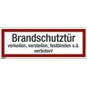 kaiserkraft Brandschutzkennzeichen für die Feuerwehr, Brandschutztür verkeilen, verstellen, festbinden o. ä. verboten!, VE 10 Stk, Folie, langnachleuchtend, LxH