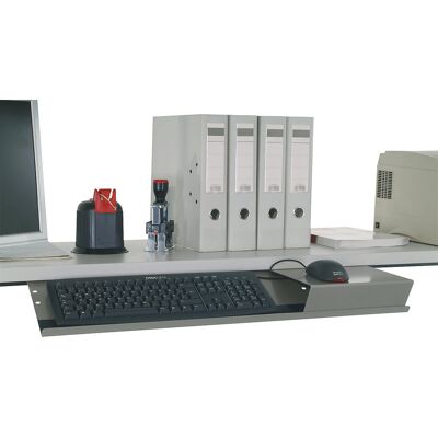 kaiserkraft Tastatur-/Mausablage, HxBxT 20 x 760 x 210 mm, silbergrau kaiserkraft Tastatur-/Mausablage, HxBxT 20 x 760 x 210 mm, silbergrau