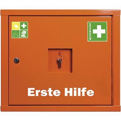 Verbandschrank nach DIN 13157, mit Inhalt, HxB 420 x 490 mm, signalorange, Tiefe 200 mm SÖHNGEN Verbandschrank nach DIN 13157, mit Inhalt, HxB 420 x 490 mm, signalorange, Tiefe 200 mm SÖHNGEN