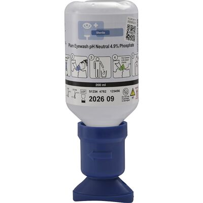 Augenspülflasche pH-neutral, VE 3 x 200-ml-Flaschen, mit Augenschale plum Augenspülflasche pH-neutral, VE 3 x 200-ml-Flaschen, mit Augenschale plum