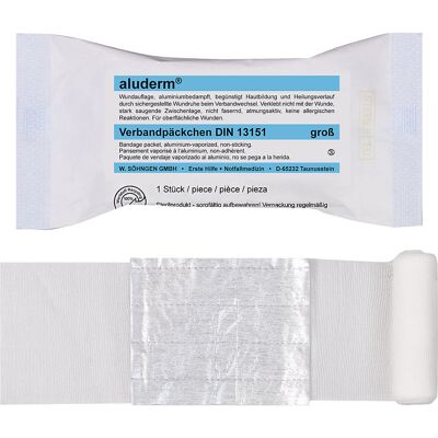 Kaiserkraft Aluderm Wundverband - Groß, Steril, DIN 13151 Kaiserkraft Aluderm Wundverband - Groß, Steril, DIN 13151