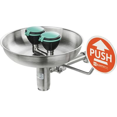 Sicherheits-Augendusche PremiumLine, mit Auffangbecken, für Wandmontage, Edelstahl B-SAFETY Sicherheits-Augendusche PremiumLine, mit Auffangbecken, für Wandmontage, Edelstahl B-SAFETY