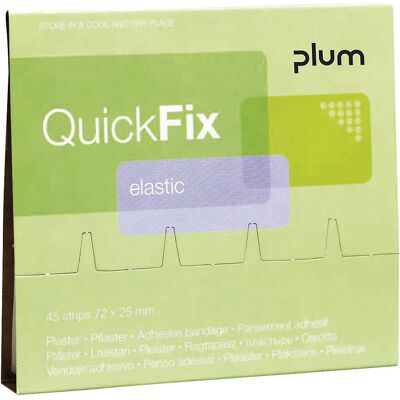 Pflaster-Nachfüllpackung QuickFix, elastic, VE 6 à 45 Stk, HxB 72 x 25 mm plum Pflaster-Nachfüllpackung QuickFix, elastic, VE 6 à 45 Stk, HxB 72 x 25 mm plum