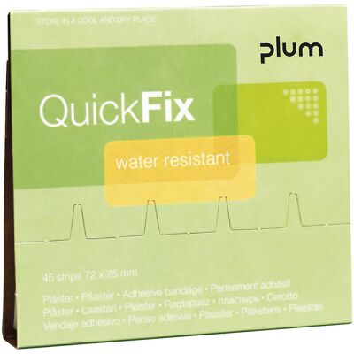 Pflaster-Nachfüllpackung QuickFix, Water Resistant, VE 6 à 45 Stk, HxB 72 x 25 mm plum Pflaster-Nachfüllpackung QuickFix, Water Resistant, VE 6 à 45 Stk, HxB 72 x 25 mm plum