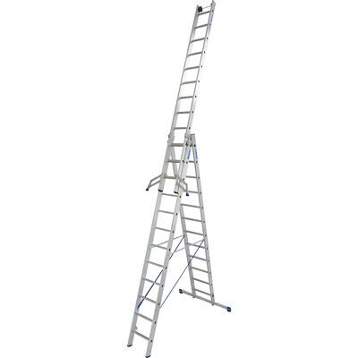 Vielzweckleiter, 3-teilig, mit herausnehmbarem Leiterteil, 3 x 12 Sprossen KRAUSE Vielzweckleiter, 3-teilig, mit herausnehmbarem Leiterteil, 3 x 12 Sprossen KRAUSE