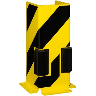Anfahrschutz mit Leitrollen, U-Profil, HxBxT 400 x 160 x 160 mm, Wandstärke 6 mm Black Bull Anfahrschutz mit Leitrollen, U-Profil, HxBxT 400 x 160 x 160 mm, Wandstärke 6 mm Black Bull