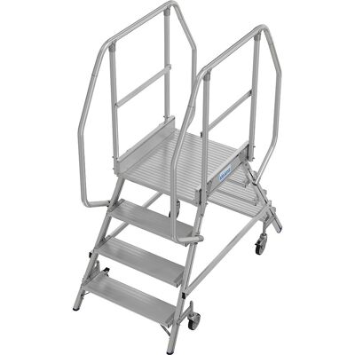 KRAUSE Aluminiumleiter mit beidseitigem Zugang - 2x4 Stufen KRAUSE Aluminiumleiter mit beidseitigem Zugang - 2x4 Stufen