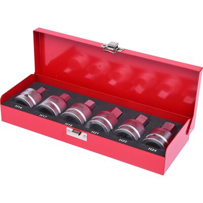 3/4'' Kraft-Bit-Stecknuss-Satz, 6 Teile, 14 - 24 mm KS Tools 3/4'' Kraft-Bit-Stecknuss-Satz, 6 Teile, 14 - 24 mm KS Tools