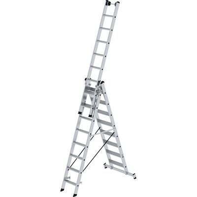 Munk Günzburger Steigtechnik Mehrzweckleiter 3-teilige Aluminiumleiter 8 Stufen Munk Günzburger Steigtechnik Mehrzweckleiter 3-teilige Aluminiumleiter 8 Stufen