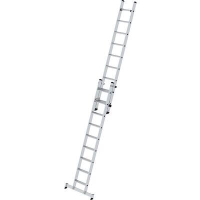 Munk Günzburger Steigtechnik Stufen-Schiebeleiter - 2x9 Stufen - Teleskopleiter Munk Günzburger Steigtechnik Stufen-Schiebeleiter - 2x9 Stufen - Teleskopleiter