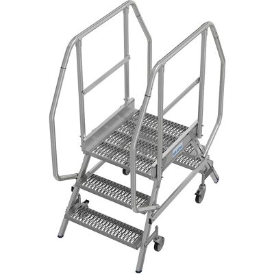 Kaiserkraft Aluminium-Stehleiter 2x3 Stufen mit Plattform Kaiserkraft Aluminium-Stehleiter 2x3 Stufen mit Plattform