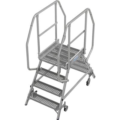 KRAUSE Aluminiumleiterschaft mit Plattform R13 - Leiter KRAUSE Aluminiumleiterschaft mit Plattform R13 - Leiter