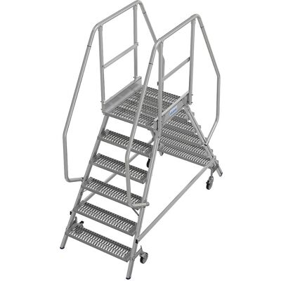 Krause Aluminium-Plattformleiter - Rutschfest R13, 2x6 Stufen, 1450mm Krause Aluminium-Plattformleiter - Rutschfest R13, 2x6 Stufen, 1450mm