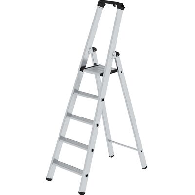 Stufen-Stehleiter, einseitig, Standard-Ausführung, 5 Stufen eurokraft pro Stufen-Stehleiter, einseitig, Standard-Ausführung, 5 Stufen eurokraft pro
