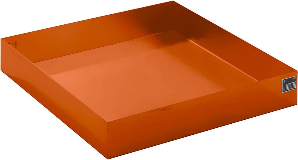 QUIPO Paletten-Auffangwanne LxBxH 1200 x 1200 x 185 mm orange RAL 2000