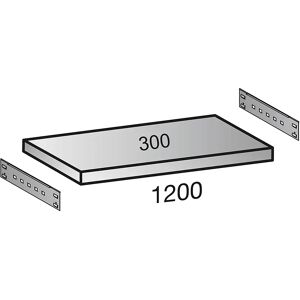 kaiserkraft Zusatzboden für Archiv-Steckregal, Tiefe 300 mm, Breite 1200 mm