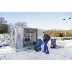 LaCont Kälteisolierter Gefahrstoff-Lagercontainer, Außen-HxBxT 2385 x 6075 x 2875 mm, Auffangvolumen 2 x 1400 l