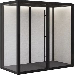 kaiserkraft Meetingbox Zen Pod Essentials, HxBxT 2310 x 2320 x 1200 mm, Medium, Textil / Aluminium / Glas