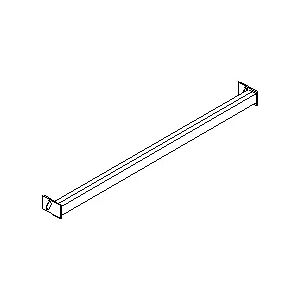 eurokraft pro Traverse für Rohrkragarm, Ständerabstand 1000 mm, grau