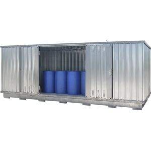 LaCont Gefahrstoff-Container auch zur aktiven Lagerung entzündbarer Stoffe, Außen-HxBxT 2385 x 6075 x 2875 mm, verzinkt