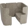 BISLEY Akustiksofa VIVO, 2 Zweisitzer mit hoher Rückenlehne, Mittelwand, beige