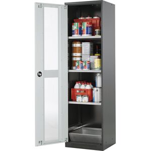 Labor-Chemikalienschrank, 1-türig, hoch, 3 Fachböden, mit Sichtfenster, grau asecos Labor-Chemikalienschrank, 1-türig, hoch, 3 Fachböden, mit Sichtfenster, grau asecos
