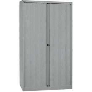 Euro-Rollladenschrank, Breite 1200 mm, 4 Fachböden, silber BISLEY Euro-Rollladenschrank, Breite 1200 mm, 4 Fachböden, silber BISLEY