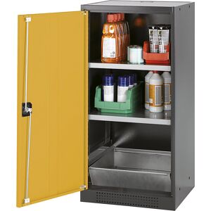Labor-Chemikalienschrank, 1-türig, halbhoch, 2 Fachböden, ohne Sichtfenster, gelb asecos Labor-Chemikalienschrank, 1-türig, halbhoch, 2 Fachböden, ohne Sichtfenster, gelb asecos