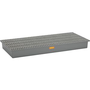 GFK-Boden-Auffangwanne, 3 x 200-l-Fass, ohne Zulassung, mit GFK-Gitterrost CEMO GFK-Boden-Auffangwanne, 3 x 200-l-Fass, ohne Zulassung, mit GFK-Gitterrost CEMO