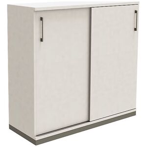 P12 - Schiebetürenschrank, 2 Fachböden/3 Ordnerhöhen, Höhe 1133 mm, BxT 1200 x 442 mm eurokraft pro P12 - Schiebetürenschrank, 2 Fachböden/3 Ordnerhöhen, Höhe 1133 mm, BxT 1200 x 442 mm eurokraft pro