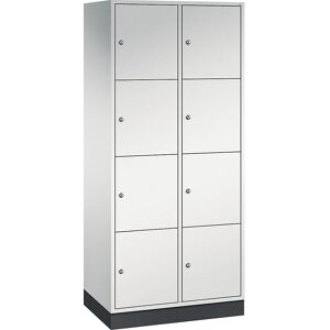 4er-Schließfachschrank Intro, 2 Abteile, lichtgrau, BxT 820 x 500 mm C+P 4er-Schließfachschrank Intro, 2 Abteile, lichtgrau, BxT 820 x 500 mm C+P