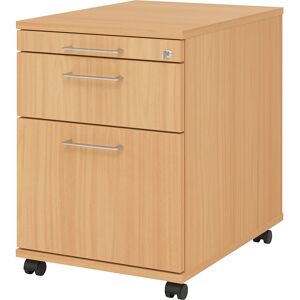 Rollcontainer, 1 Utensilienschub, 1 Materialschub, 1 Hängeregistratur, Tiefe 580 mm, Dekor Buche eurokraft pro Rollcontainer, 1 Utensilienschub, 1 Materialschub, 1 Hängeregistratur, Tiefe 580 mm, Dekor Buche eurokraft pro